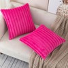 ZLINA Set of 2 Faux Fur Plush Hot Pink Throw