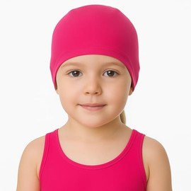Gorro de natación para niña de 1 a 3 años, Gorra de natación de Lycra Transpirable para niña.