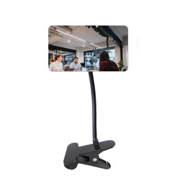 Clip On Security Mirror, Convex Cubicle Mirror for Personal Safety, Open Office Environment Cabinet Computer Security Desk Rear View Monitors or Anywhere (6.3" x 3.5", Rectangle)