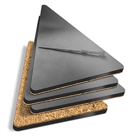 4 x Triangle Coasters - BW - Magic Wizarding World Elder Wand Cork Backed MDF Glossy Tea Coffee Accessory #37046