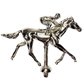 FINENI Metal Horse Marker for Horse Racing Board Game(Modern Style), 1 Piece, ONLY Fit for FINENI Brand Board, ONLY for Replacement Horse Marker in FINENI Brand Horse Racing Board Game (Silver)