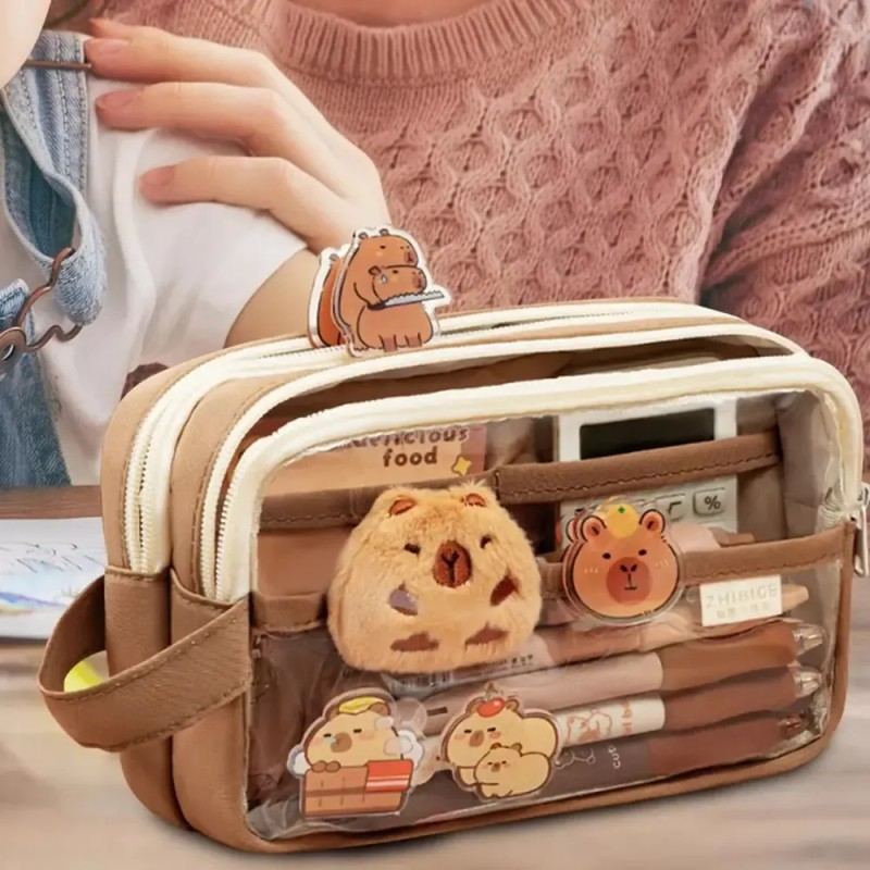 Lápiz Estuche Aesthetic Lapicera Capibara Papelería Bonitos