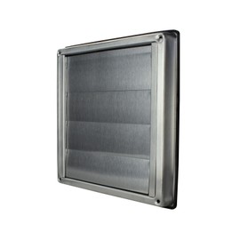 MKK - 10798-004 Stainless Steel Exhaust Hood Ventilation Grille for Outdoor Use Acid-resistant for Exhaust Systems Stainless Steel Grille with Slats Diameter 100 mm