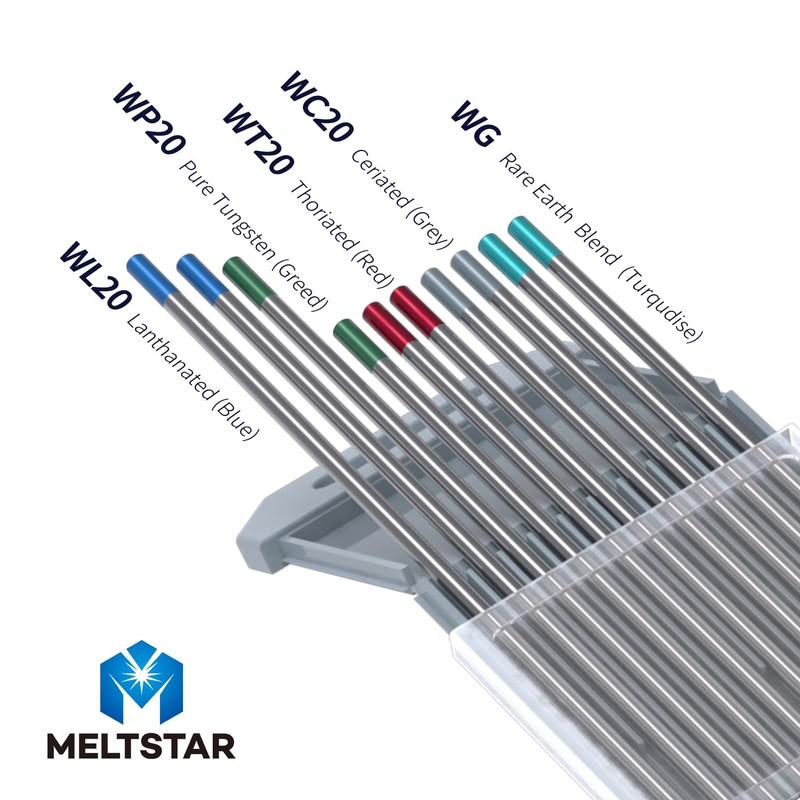 Meltstar TIG Welding Tungsten Electrodes Combination Settings Pure Cerium Lanthanated