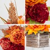 DILATATA Fall Decor Autumn Harvest Floral Centerpiece with Artificial Peony