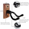 Onmiwod Ukulele Wall Mount Hanger 2 Pack, Black Walnut Wood