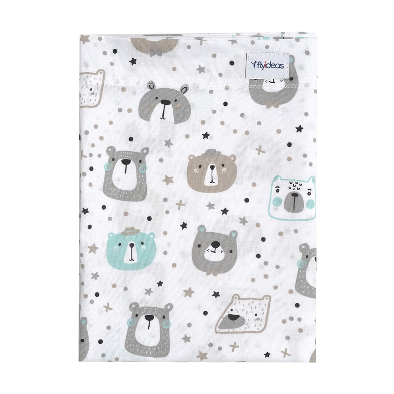 FlyIdeas Fitted Sheets for Pram 75 x 35 cm, Pack