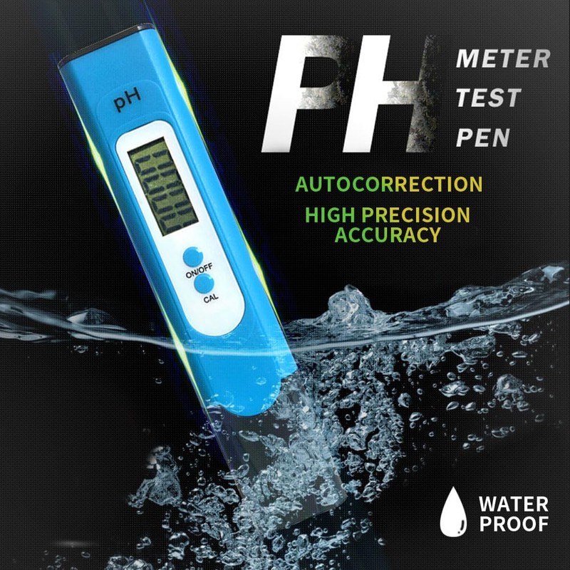 SagaSave 1Pcs pH Meter, 0.00-14.00 pH High Precision pH Pen,