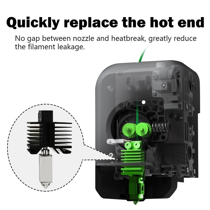 HzdaDeve Upgraded 0.4MM P1S/P1P Hotend Hot End Full Assembly Print