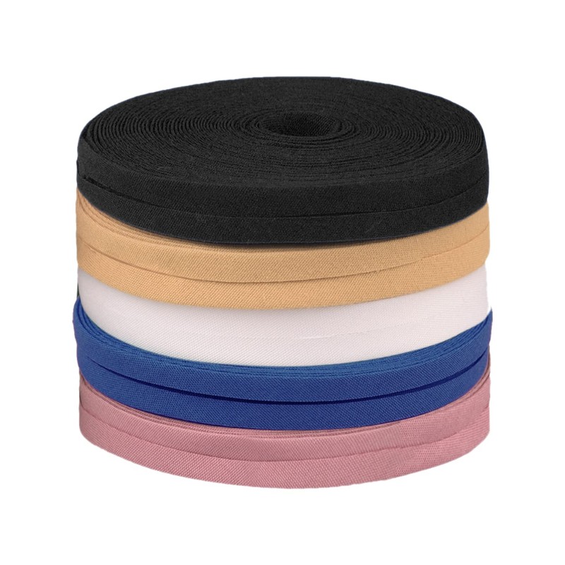 NAUZE 10 Rolls Solid Color Double Fold Bias Tape 1/2"