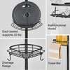 DUFU Corner Shower Caddy Tension Pole, Shower Tension Rod Organizer,