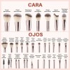 42 Brochas Maquillaje Profesional Y Herramientas Cosméticas