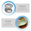 2 Tea Bag Clips, 2 Tea Saucers, Tea Press, Tea