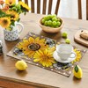 Artoid Mode Brown Sunflowers Bees Spring Place Mats Set of