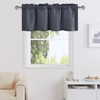 DWCN Dark Grey Valance for Windows, 18 Inch Bathroom/Bassement/Kitchen Curtains,