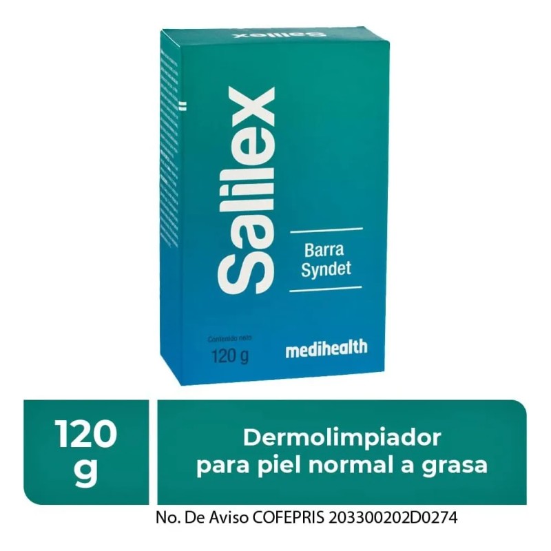 Salilex Barra Limpiadora Facial Dermolimpiador Libre de Jabón Para Piel