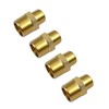 4Pcs 3/8" NPT x 1/2" NPT Male Pipe Hex Nipple,Brass