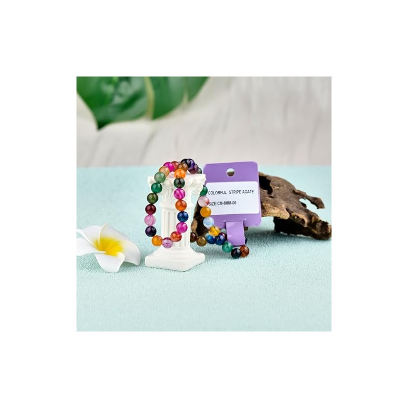 1 Strand 8mm Semi Precious Agate Beads, Smooth Round Stones,
