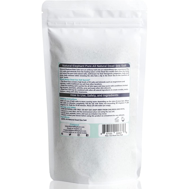 Natural Elephant Dead Sea Bath Salt | 0.25 lbs (4