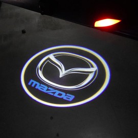 2Pcs Car Door Lights Projector Ghost Shadow Lights, Laser Welcome Lamp Light Compatible with Chevy Silverado 1500 GMC Sierra 1500 Ram 1500:_For Mazada-2pcs