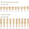 Motorcycle Carburettor Nozzle Set, 20 Pieces Main Nozzle and Slow
