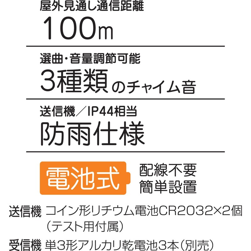 Revex LCW50 Wireless Chime Intercom Call Button Call Set