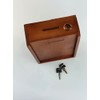 Wooden Locked Desk-Wall Donation Box Suggestion Box - with Lock