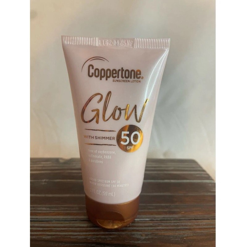 Coppertone NEW Coppertone Glow with Shimmer 50 SPF Sunscreen Lotion-LOT