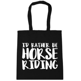 Hippowarehouse I'd Rather Be Horse Riding Tote Shopping Gym Beach Bag 42cm x38cm, 10 litres