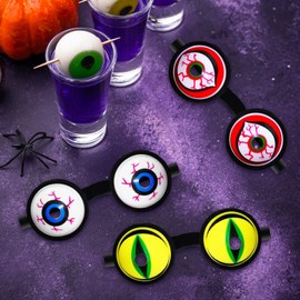 [seimeinoki] 3個セット ハロウィン メガネ 眼鏡 コスプレ パーティーメガネ ハロウィン めがね 飾り 目玉 仮装 軽量 怖い おもしろい 道具 プレゼント 大人 子供 男女兼用