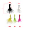 Briny River 30Pcs Feather Jig Head Hook Crappie Jigs Fishing