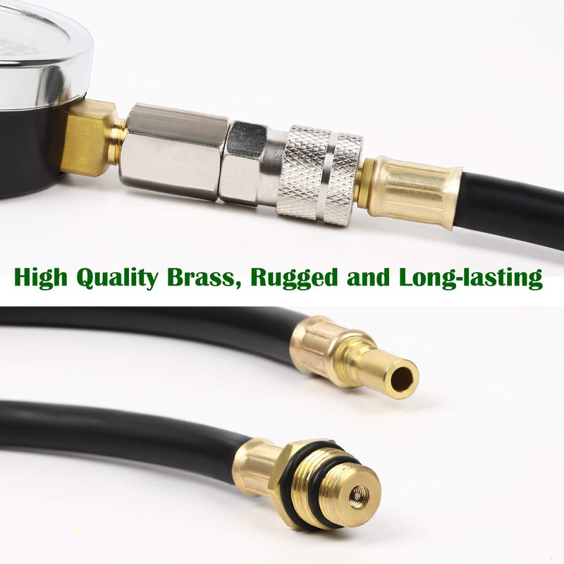 BETOOLL 8pcs Petrol Engine Cylinder Compression Tester Kit Automotive Tool