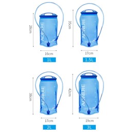 Win.Deeper 1.5L/2L/3L Hydration Bladder, Water Bladder with Hose Hydration Bladder, Sports Water Bubbles, Ideal for Any Backpack for Cycling, Camping, Walking (1L-PEVA)
