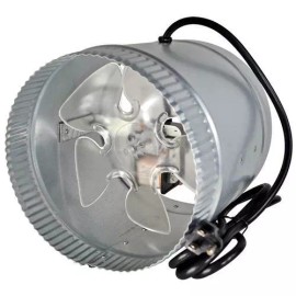 Suncourt 8" 210 CFM Corded In Line Duct Fan Inductor Heating Cooling Forced Air Booster