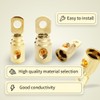 Car Audio Battery Terminal Connector Pure Brass Gold-Plated 4 Gauge
