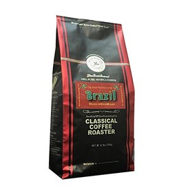 Coffee Beans Classical Coffee Roaster 100% Arabica Beans Brazilian Santos Ripe SC17/18 8.8oz (250g) Medium Grind