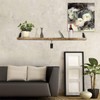 Iron 6 inch Shelf Brackets Flat Angle Curved Black Floating