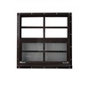 Shed Window 16x16 Brown - Vertical Slider with Tempered Glass