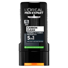 L'Oréal Men Expert Carbon Clean Shower Gel Cleanses Sensitive Men Skin (Face, Body and Hair) Moisturises Masculine Spicy Fragrance (1 x 300 ml)