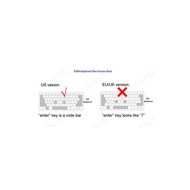 XSKN Hebrew Silicone Keyboard Cover Skin for 2015 and Earlier
