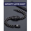Bandmax Infinity Love Knot Bracelets Gift Black Chic Cuban Link
