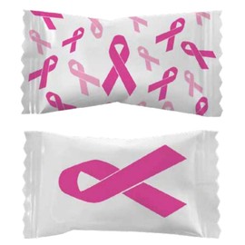 Pink Ribbon Buttermints, Mint Candies, After Dinner Mints, Butter Mint Candy, Fat-Free, Kosher OU-D, Individually Wrapped (110 Pieces)