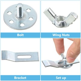 Enhon 36 Pack Sink Clips Kit, Undermount Sink Clips, Sink Mounting Kit Bracket, Installation Repair Hardware Clips Fastener Support for Kitchen or Bathroom Sinks (Sliver)