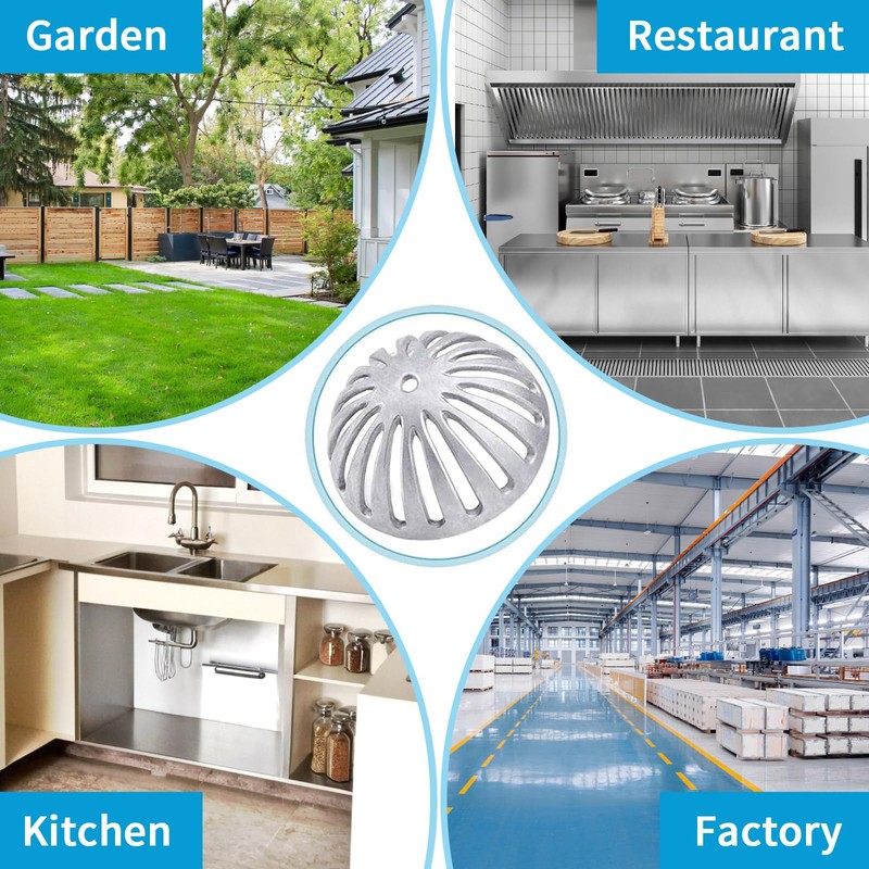 MILEGI Floor Sink Strainer Heavy Duty Aluminum Dome Sink Drain