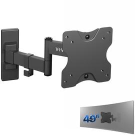 VIVO Full Motion Ultrawide Monitor Wall Mount, Fits Ultra-Wide Screens up to 49 inches and 44 lbs, Tilt and Swivel Arm, Black, MOUNT-VW01M