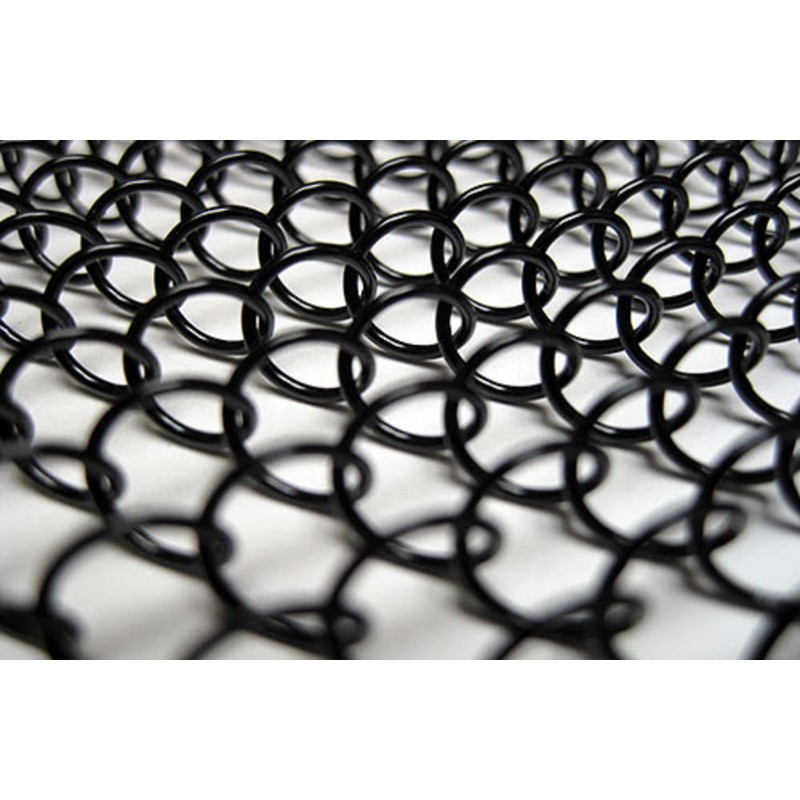 Fireplace Replacement Black Hanging Mesh Curtain Screens Two (2) Panels