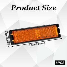 TIESOME 8 PCS Bicycle Pedal Reflector, Orange Night Safety Warning Pedal Reflective Sheet plastic Bike Reflectors Lights Reflective Sheet Reflectors Bike Accessory for Mountain Bike Road Bicycle