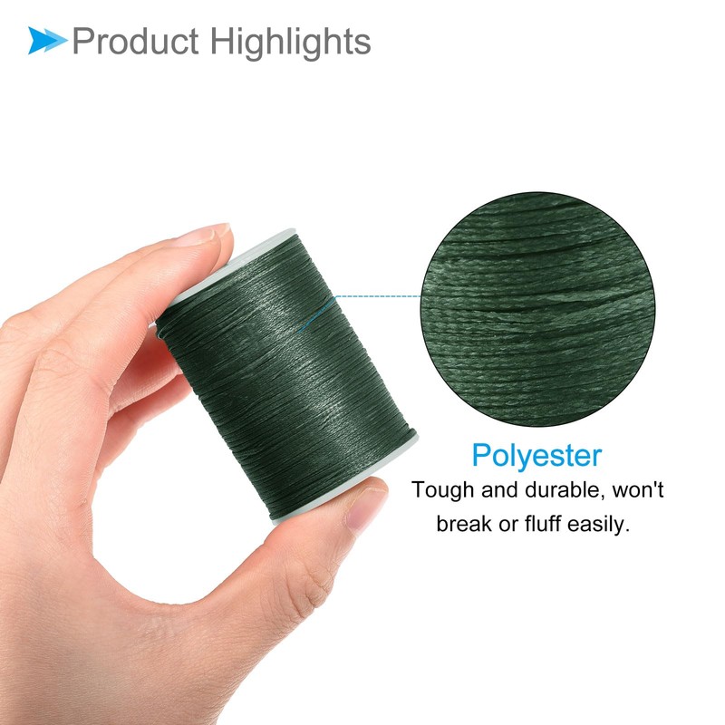 CoCud Leather Sewing Threads, 98 Yards 150D/0.8mm Thread, Polyester Stitching