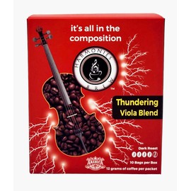 Thundering Viola Box of Brew - 10 Pack Single Serve Pour Over Coffee, Certified Fairtrade, Organic Dark Roast