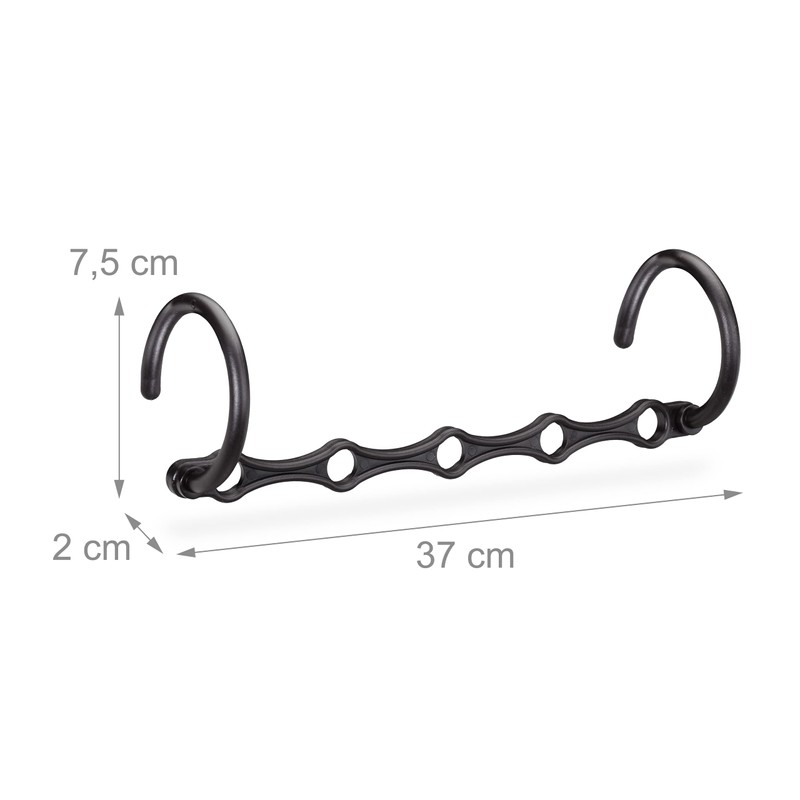 Relaxdays 20 x Space Saving Hangers, Hook Organiser for 5